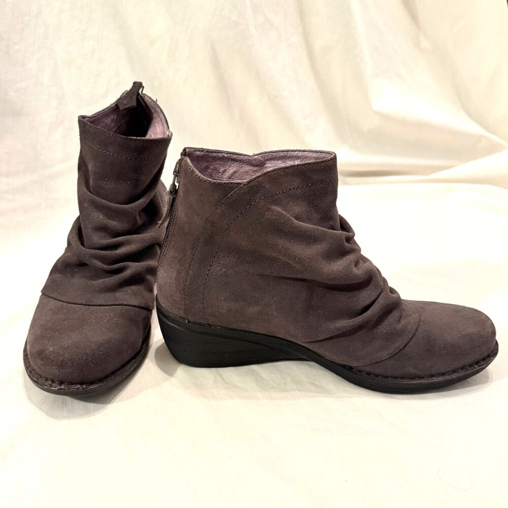 Dansko Arisa Gray Ankle Boots w/ Back Zip Casual Comfort Booties 40/ 9.5 10